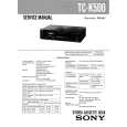 SONY TC-K500 Service Manual cover photo