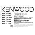 KENWOOD KDC316S Owner's Manual cover photo