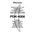 PIONEER PDK-4006 Owner's Manual cover photo