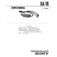 SONY XA-18 Service Manual cover photo