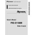 PIONEER PRS-D1100M/XS/UC Owner's Manual cover photo