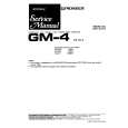 PIONEER GM-4 Service Manual cover photo