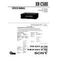 SONY XRC500 Service Manual cover photo