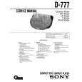 SONY D-777 Service Manual cover photo