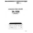 SONY TA-1130 Owner's Manual cover photo