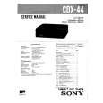 SONY CDX-44 Owner's Manual cover photo