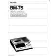 SONY BM-75 Owner's Manual cover photo