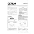 KENWOOD GE1100 Owner's Manual cover photo