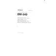 SONY BM-540 Owner's Manual cover photo
