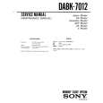SONY DABK7012 Service Manual cover photo