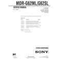 SONY MDRG62ML Service Manual cover photo