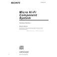 SONY CMT-EX200 Owner's Manual cover photo