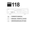 NAD 118 Owner's Manual cover photo