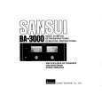 SANSUI BA3000 Owner's Manual cover photo