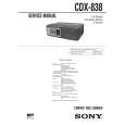 SONY CDX-838 Owner's Manual cover photo