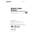 SONY MV7101DS Owner's Manual cover photo