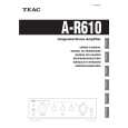 TEAC AR610 Owner's Manual cover photo