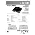 SONY D10/100 Service Manual cover photo
