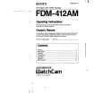 SONY FDM-412AM Owner's Manual cover photo