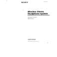 SONY MDR-RF930K Owner's Manual cover photo