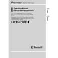 PIONEER DEH-P70BT Owner's Manual cover photo