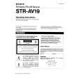 SONY STR-AV19 Owner's Manual cover photo