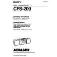 SONY CFS-209 Owner's Manual cover photo