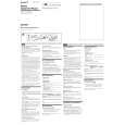 SONY WM-FX277 Owner's Manual cover photo