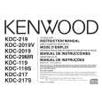 KENWOOD KDC217 Owner's Manual cover photo
