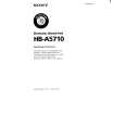 SONY HB-A5710 Owner's Manual cover photo