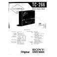 SONY TC-266 Service Manual cover photo