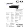 SONY RCDW7V Service Manual cover photo