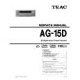 TEAC AG-15D Service Manual cover photo