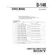 SONY D-140 Service Manual cover photo