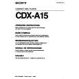 SONY CDX-A15 Owner's Manual cover photo