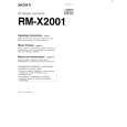 SONY RMX2001 Owner's Manual cover photo