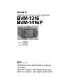 SONY BVM1316 Owner's Manual cover photo