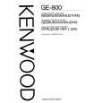 KENWOOD GE-800 Owner's Manual cover photo