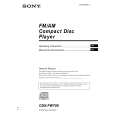 SONY CDXFW700 Owner's Manual cover photo