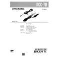 SONY DCC70 Service Manual cover photo