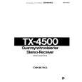 ONKYO TX-4500 Owner's Manual cover photo