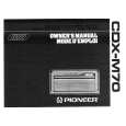 PIONEER CDXM70 Owner's Manual cover photo