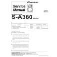 PIONEER S-A380/XTL/NC Service Manual cover photo