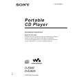 SONY D-E999 Owner's Manual cover photo