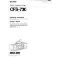 SONY CFS-730 Owner's Manual cover photo