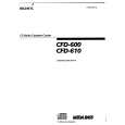 SONY CFD-610 Owner's Manual cover photo