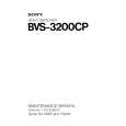 SONY BVS3200CP VOLUME 1 Service Manual cover photo