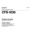 SONY CFS-1030 Owner's Manual cover photo