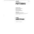 SONY FDT-5BX5 Owner's Manual cover photo
