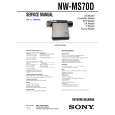 SONY NWMS70D Service Manual cover photo